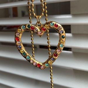 Mondo Mondo Disco Heart Necklace in Gold